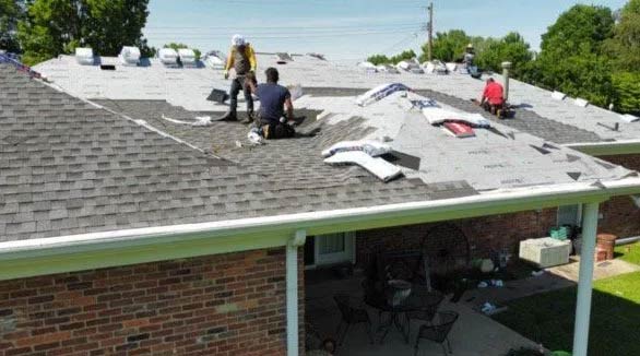 Roofing in action